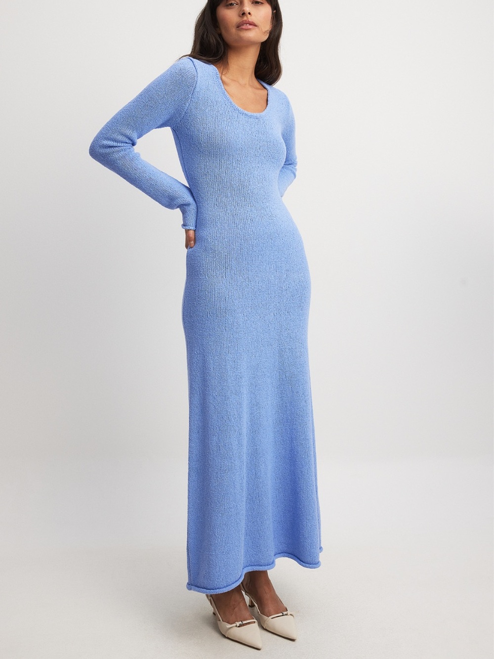 Knitted Long Sleeve Maxi Dress